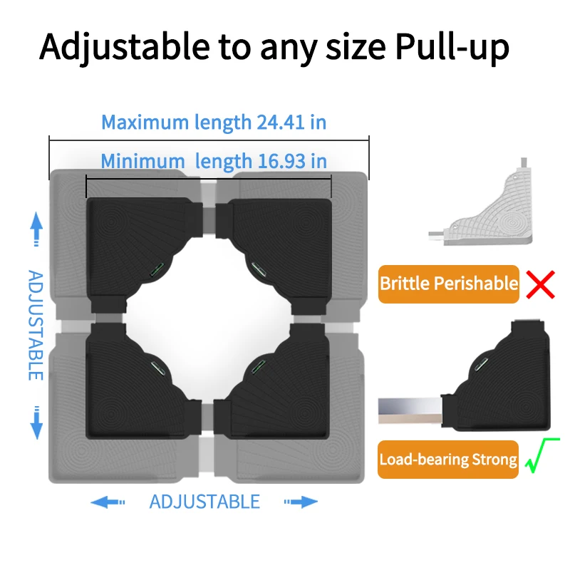 Adjustable Mobile Stand for Refrigerator & Washing Machine Storage Holders & Racks Trolley