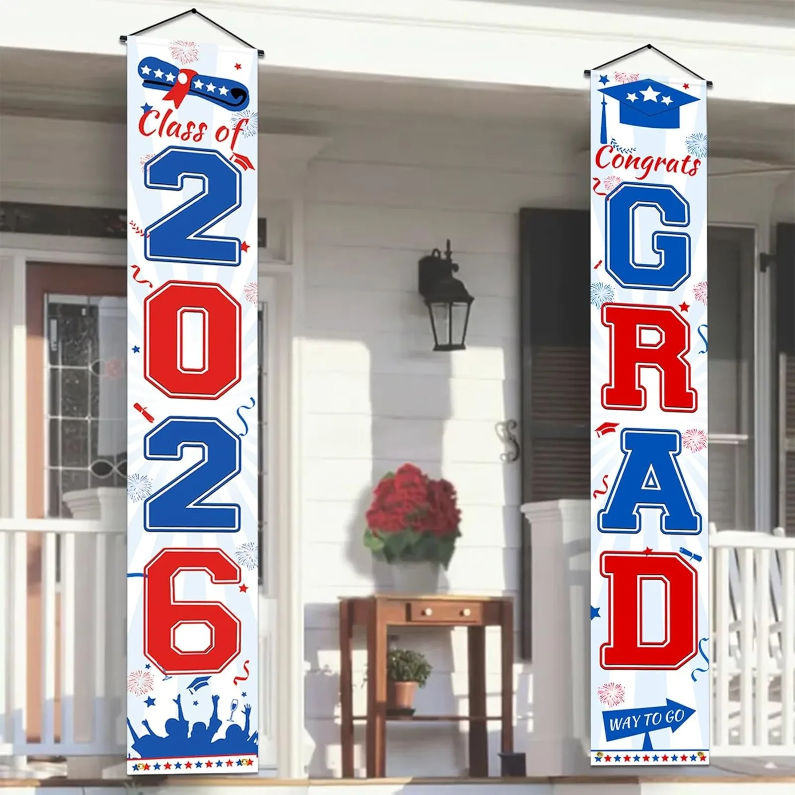 Custom Door Hanging Banners Personalized Holiday & Party Porch Signs Reusable
