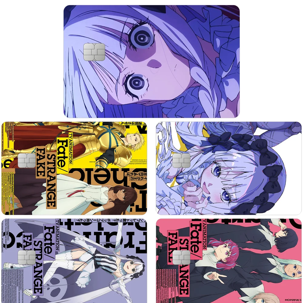 

Fate Strange Fake Credit Card Sticker Decor Bus Subway Waterproof Cartoon ID Documents Decals Laser Francesca Enkidu Girl Gift