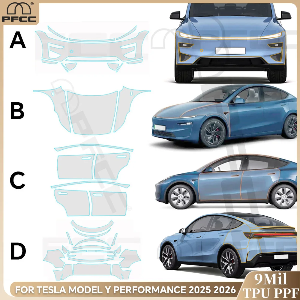 

For Tesla Model Y Juniper Performance 2025 2026 TPU Paint Protection Film Pre-cut Clear PPF Car Body Anti-Scratch Resistant Kit