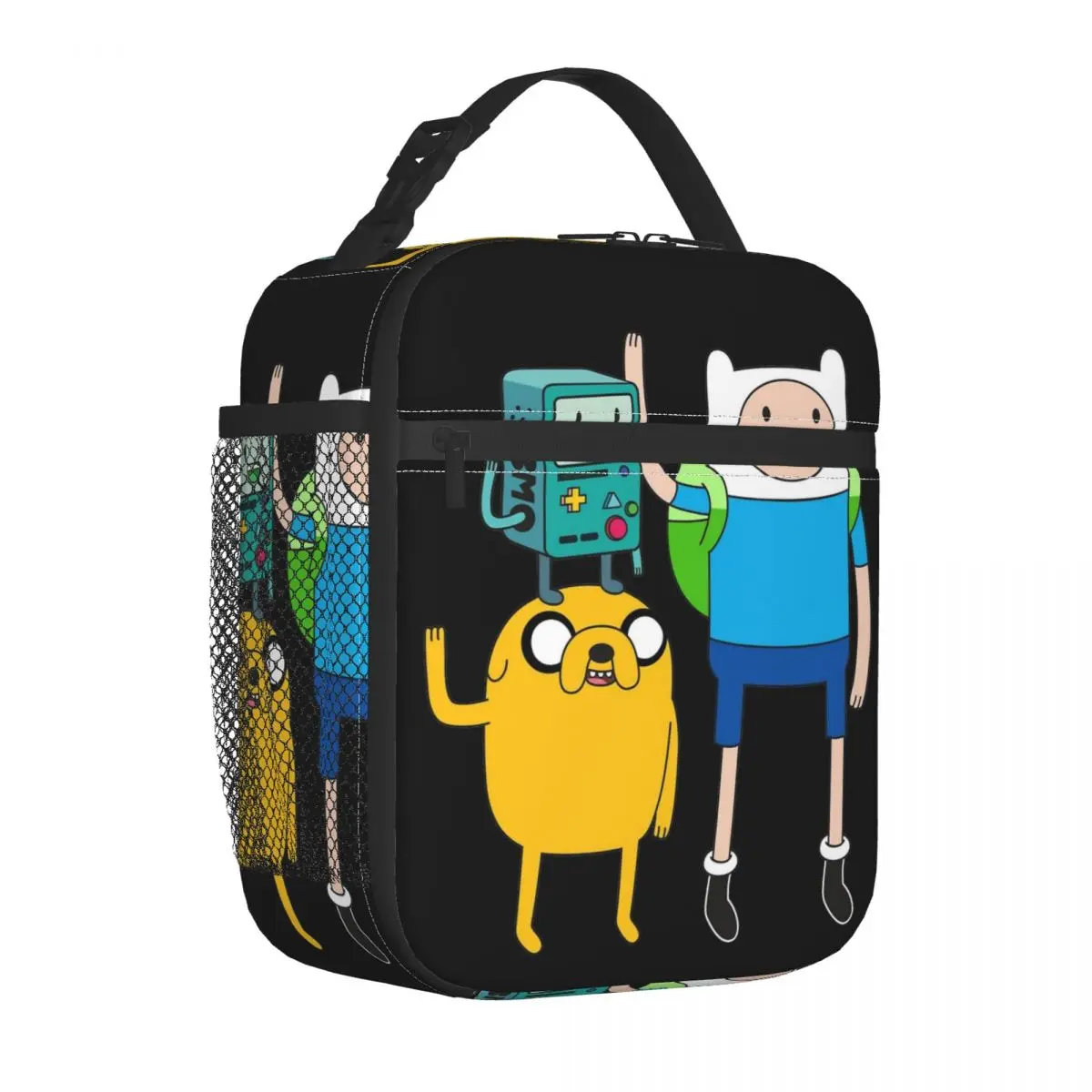 Adventure Times Finn Jake BMO Insulated Lunch Bag Large Cartoon Reusable Thermal Bag Tote Lunch Box School Outdoor Bento Pouch