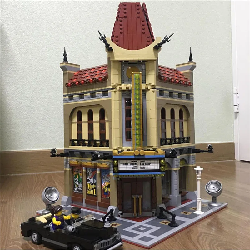 2196PCS Palazzo Cinema Modello Building Blocks MOC 10232 Mattoni Giocattoli Per I Bambini Regali Di Natale Città Street View Architettura