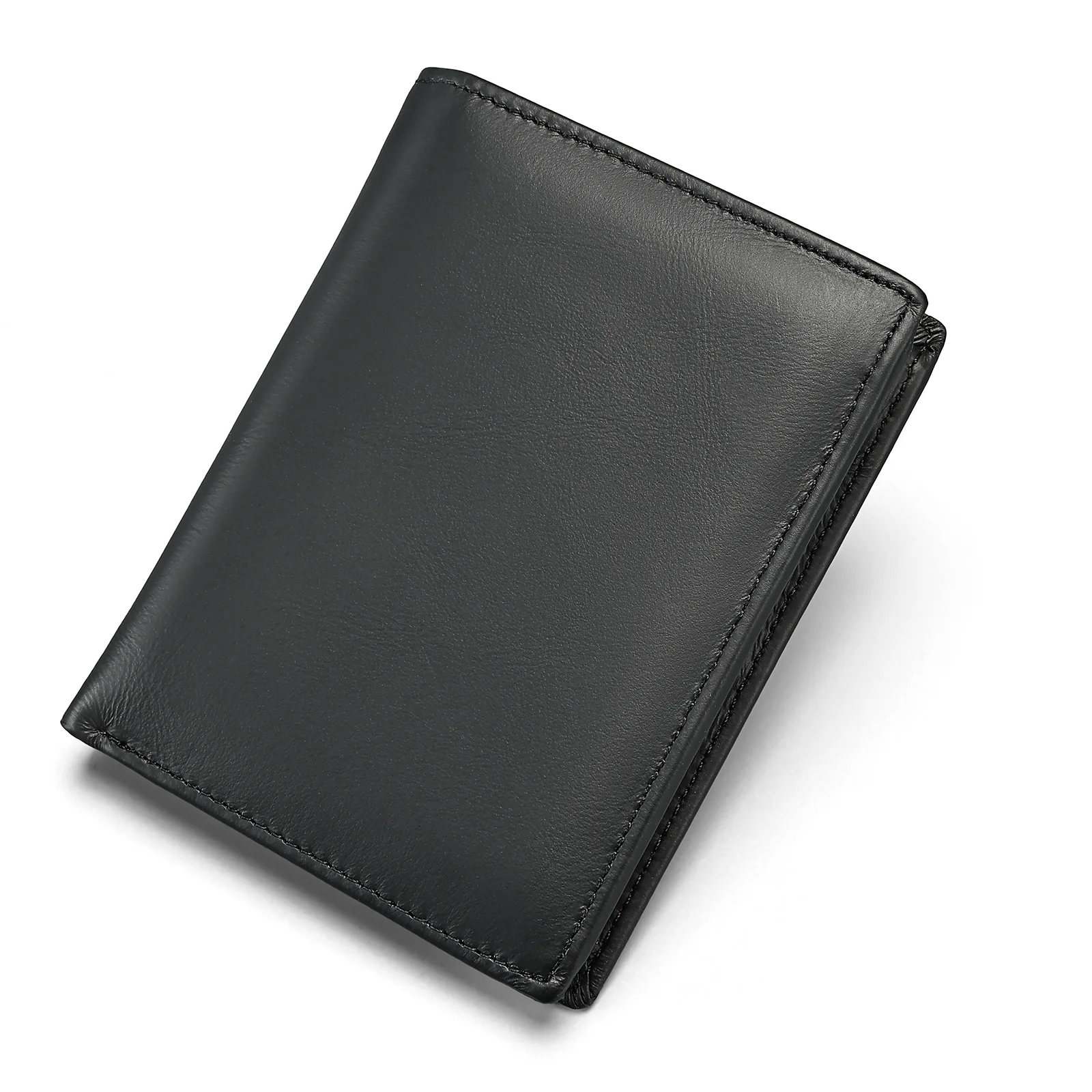 Genuine Leather Men's Short Wallet Multi Function Card Holder Cash Purse