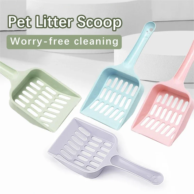 Cat Litter Scoop Pet Spreading Scoop Strong Plastic Handle Kitty Litter Boxes Scooper for Easy Sifting and Clean Pet Faeces