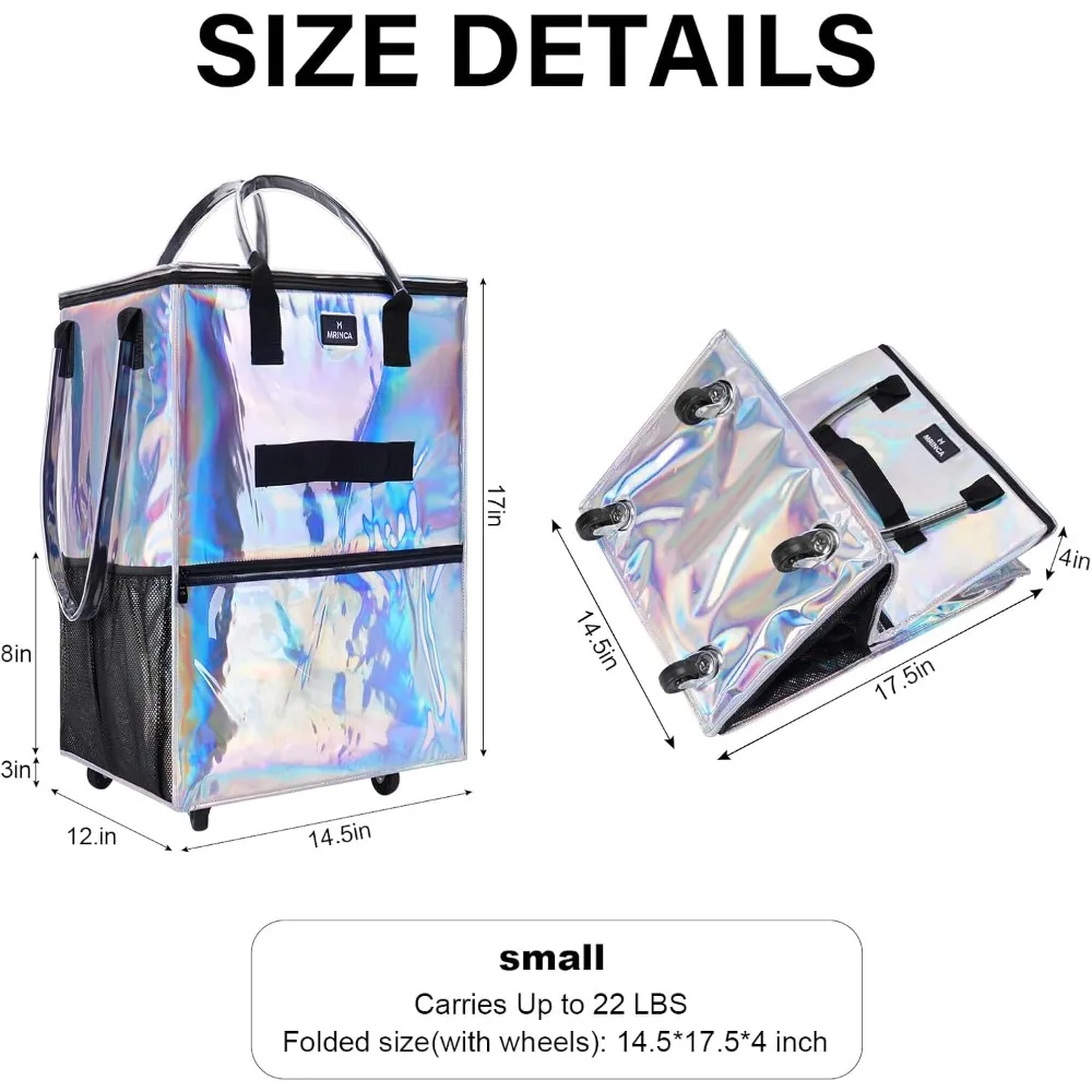 รถเข็นช็อปปิ้งแบบพับได้ที่ทนทานพร้อมความมั่นคงที่เพิ่มขึ้นและผ้ากันน้ำสำหรับการขนของชำที่มีน้ำหนักมาก