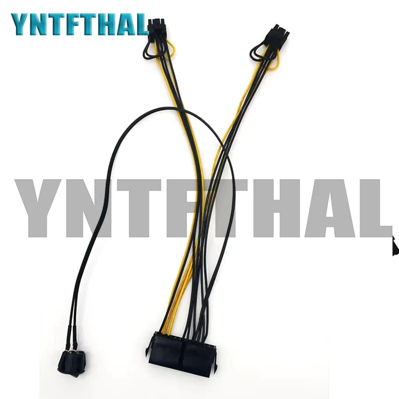 24Pin To 8 Pin (6+2 Pin)   On/Off Switch Cable PCIe 6Pin 8Pin Male to 24 Pin Cable