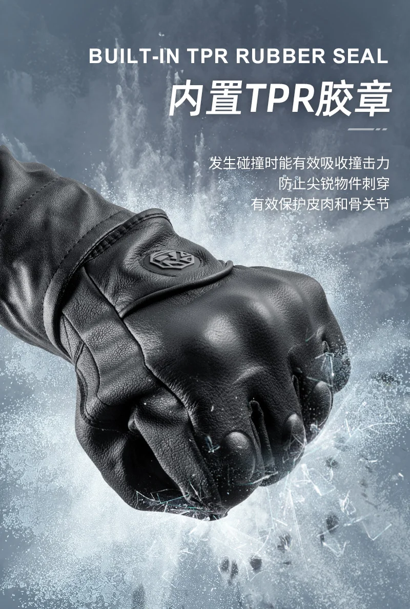 ORZ Motorrad-Reithandschuhe, Ziegenleder, Vollfinger-Handschuhe, Handschuhe für Motorräder, Handschuhe – Detail 8