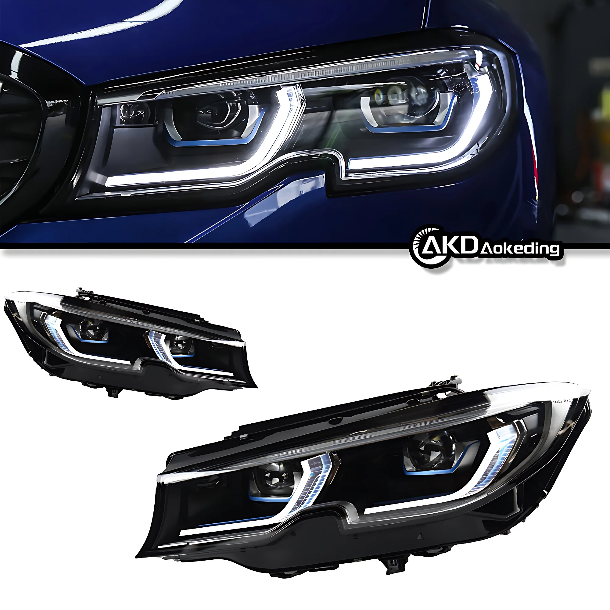 Lumières de Sauna pour BMW G20 2019-2021, Mise à Niveau Style Laser M3 LCI, Feux de Jour, Projecteur LED, Accessoires de Voitures Modifiés