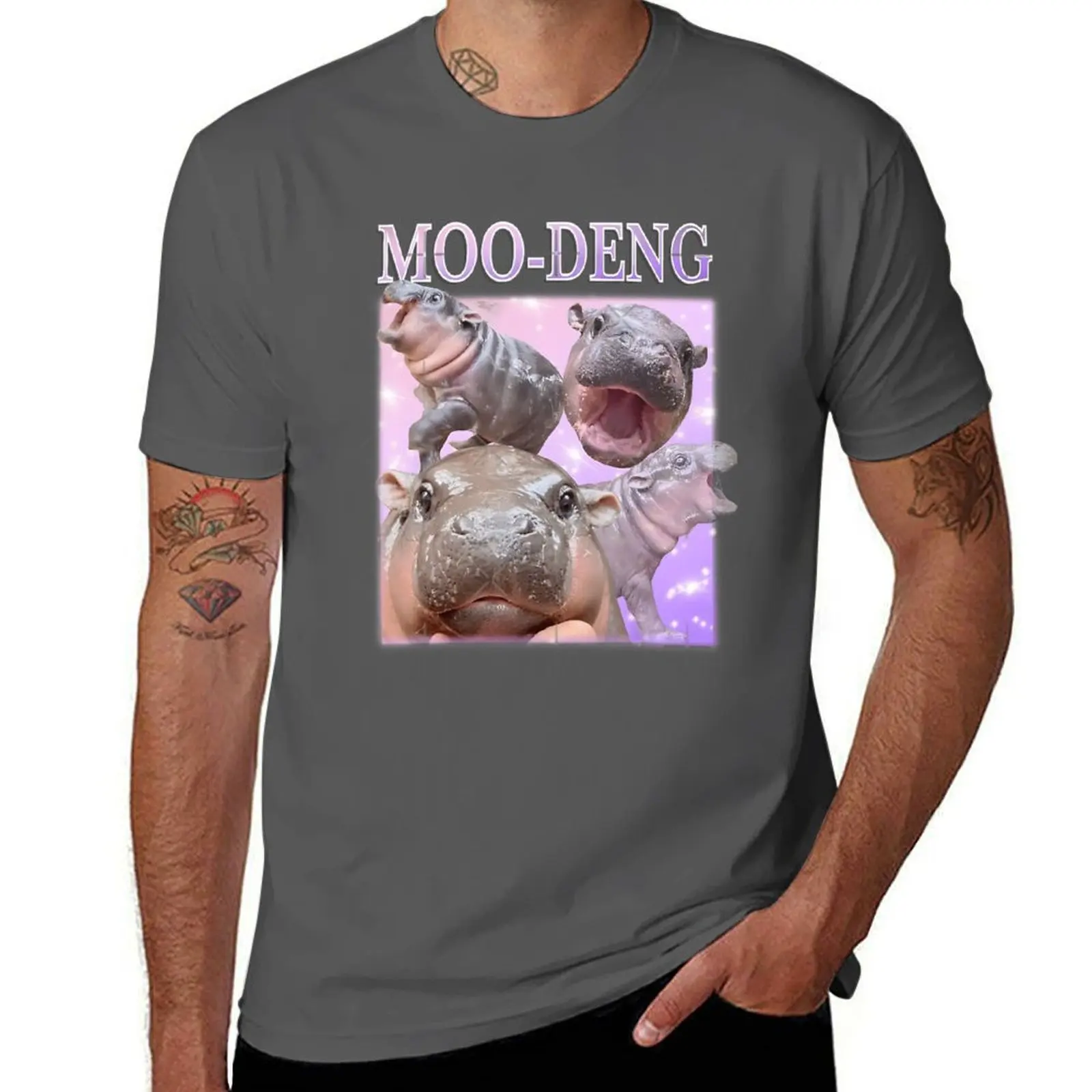 

MOO DENG THE FAMOUS BABY PIGMY HIPPO MOODENG OFFICIAL T-Shirt Dry Fit Running Short Sleeve Top