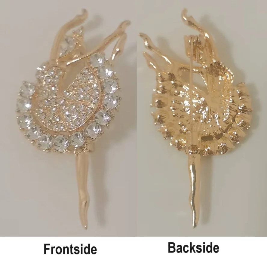 Fashionable Rhinestone Flower Brooch Exquisite Accessory for girls and women