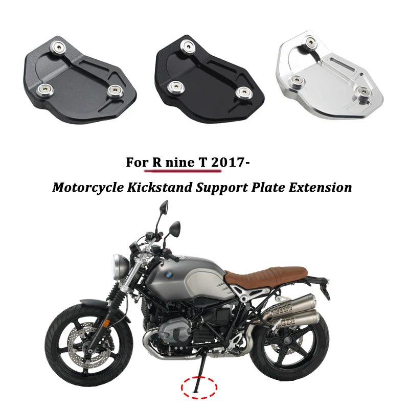 For BMW R NINE T RNINET Rnine T 2017-2021 2018 2019 2020 Motorcycle CNC Side Kickstand Stand Extension Plate Side Stand Enlarge