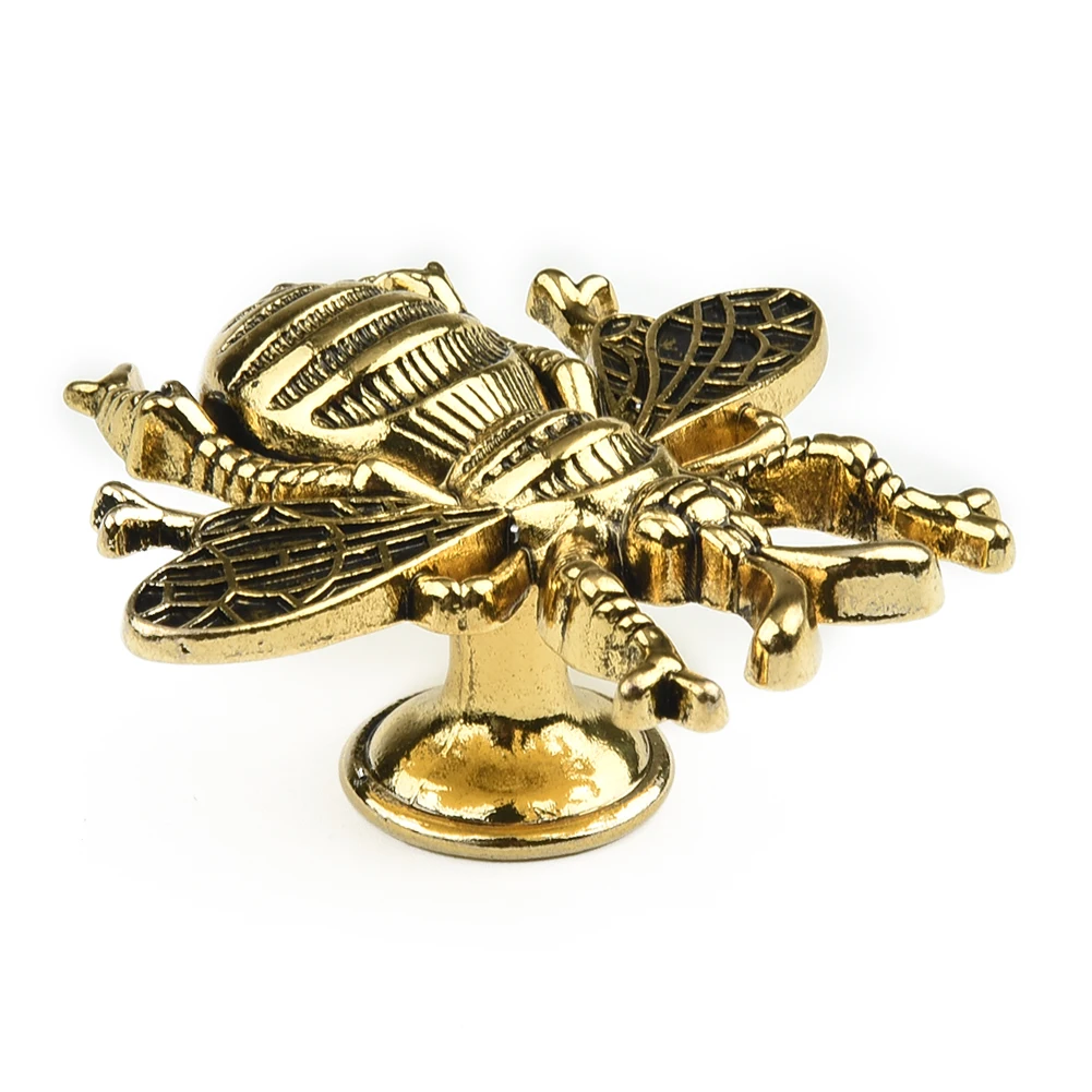 Retro Cupboard Drawer Pulls Bee Shape Knobs Kitchen Cabinet Door Wardrobe Handles Furniture Hardware Home Decor Gold Black