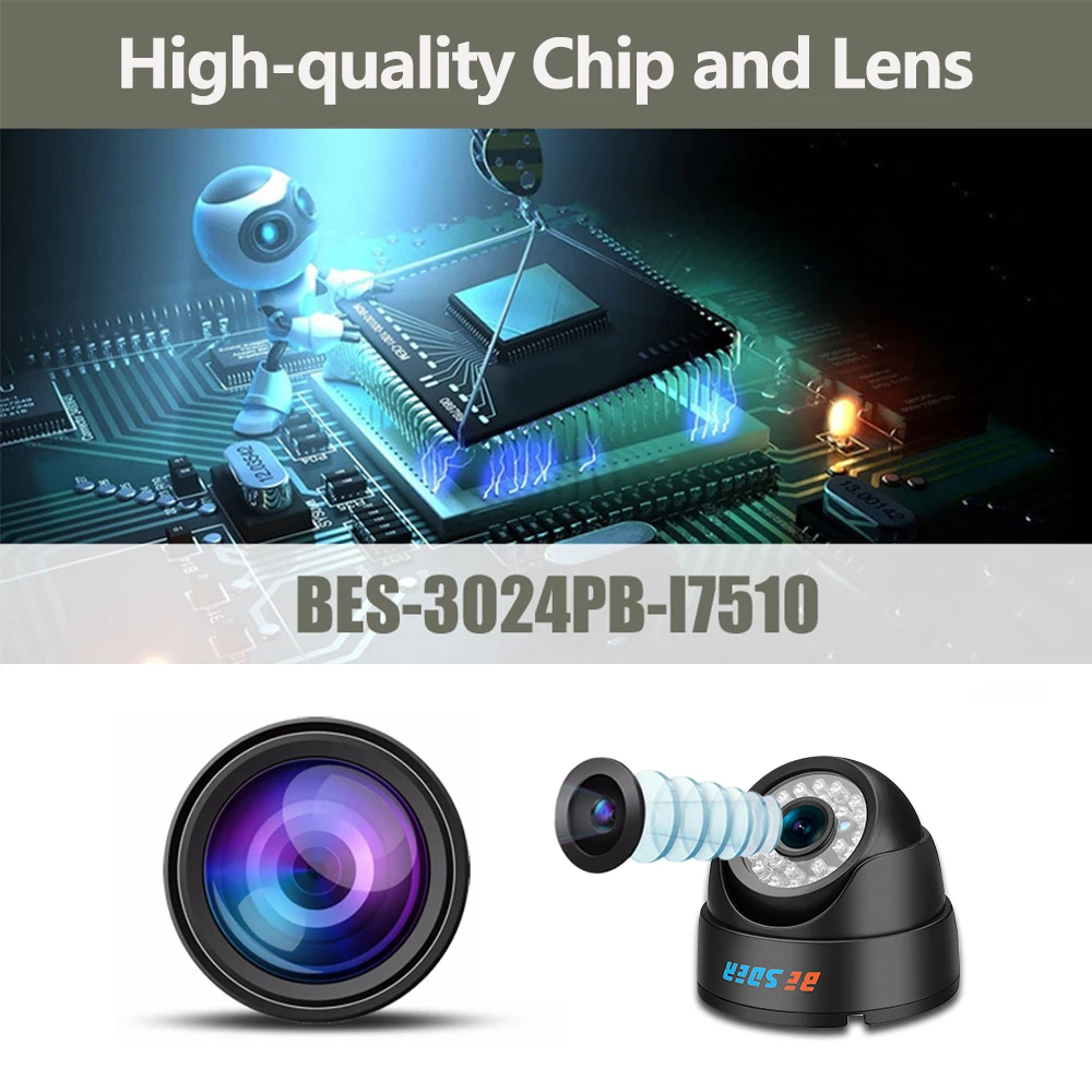 BESDER 8MP 4K IP Camera Motion Detection P2P RTSP Email Alert XMEye 48V POE 4MP CCTV Video Surveillance Indoor Security Camera