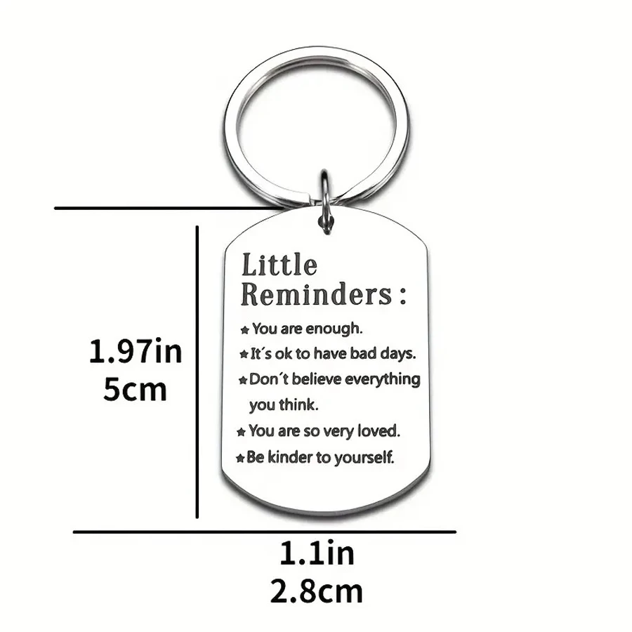 Inspirierender Schlüsselanhänger als Geschenk für Sohn, Tochter, Schwester, Bruder, Edelstahl-Schmuck, Schlüsselanhänger, Geburtstag, Weihnachten, für Männer und Frauen – Detail 1