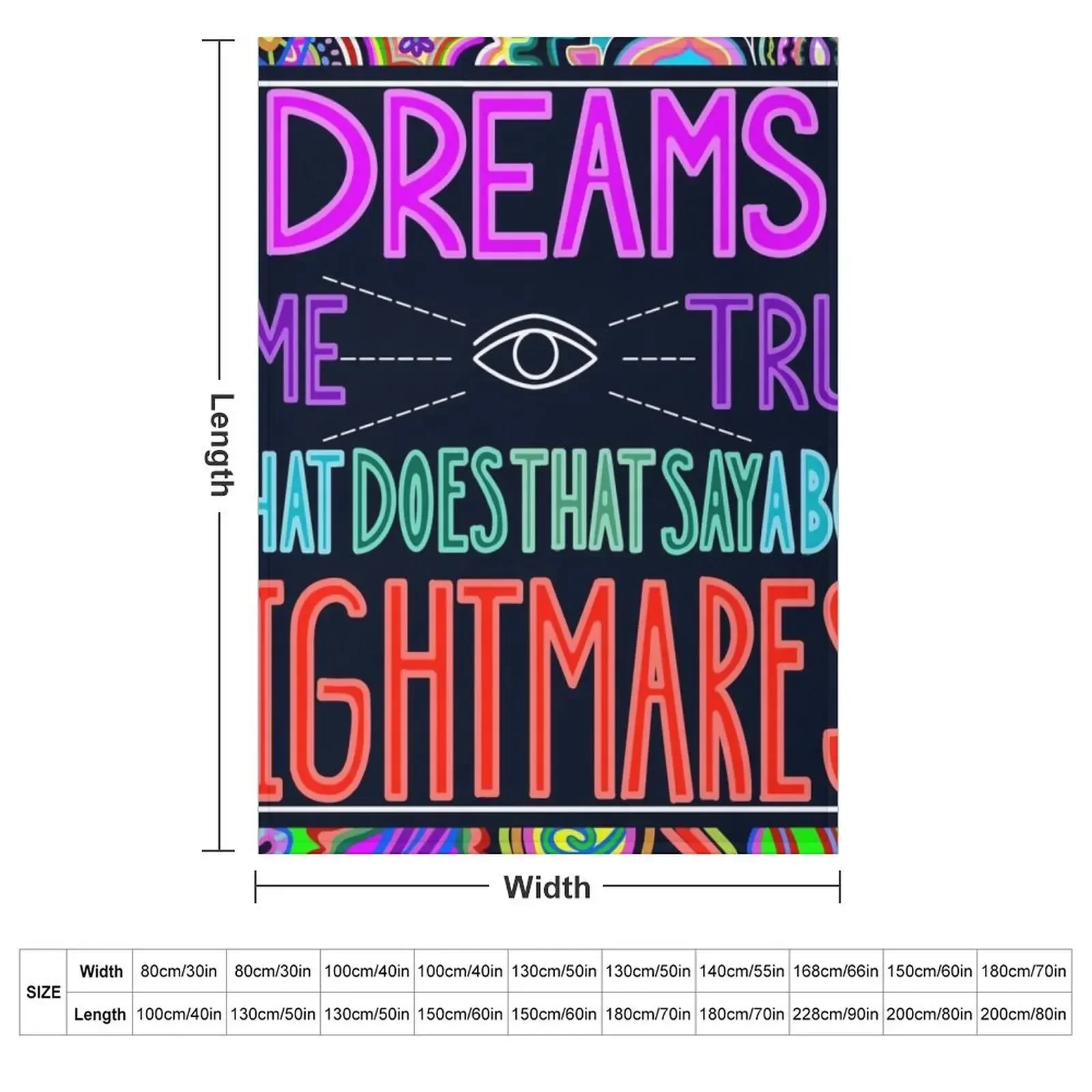 If Dreams Can Come True What Does That Say About Nightmares? Throw Blanket Kid'S Sleeping Bag Thins Moving Sofa Quilt Blankets