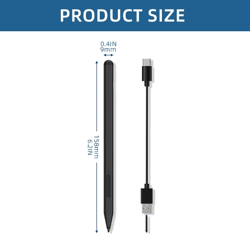 Caneta portátil Acessório magnético Tipo C Carregamento para desenho tablets