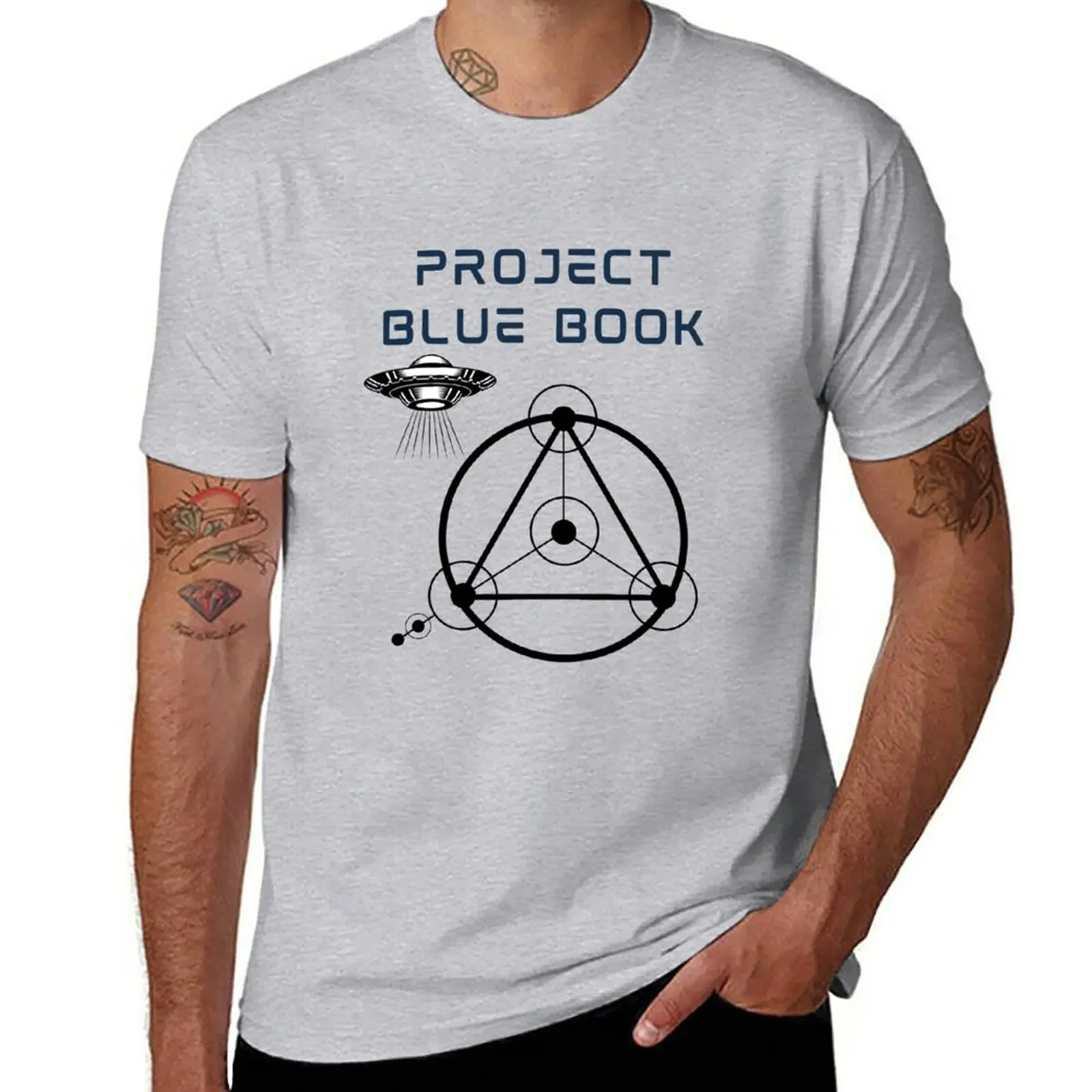 

Project BLUE BOOK T-Shirt sweat heavyweights men t shirt
