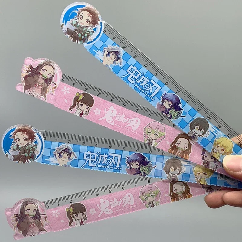 Anime 15cm straight ruler DIY Drawing Rulers Kids School Stationery gift