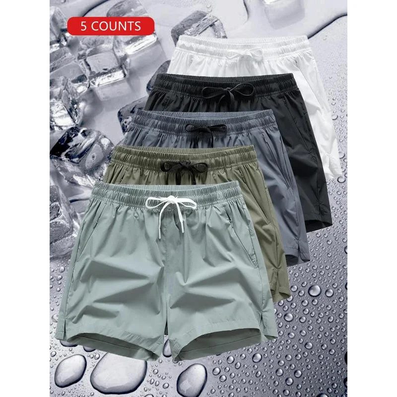 Men's Letter Print Drawstring Waist Shorts, Loose Casual Elastic Waist Poet Straight Leg Shorts, Ba To School Outfits, Men's Bot