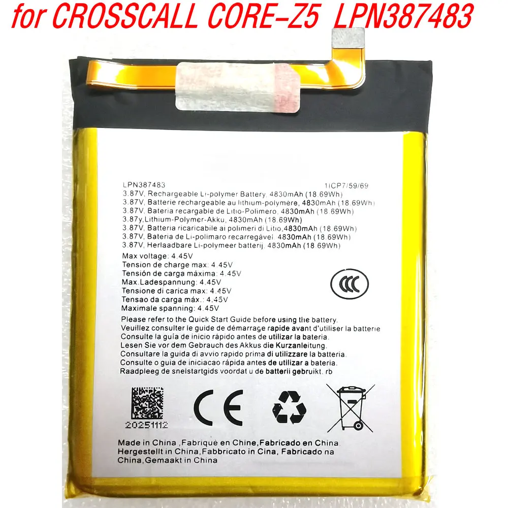 

New LPN387483 Genuine Battery for CROSSCALL CORE-Z5 Mobile Phone