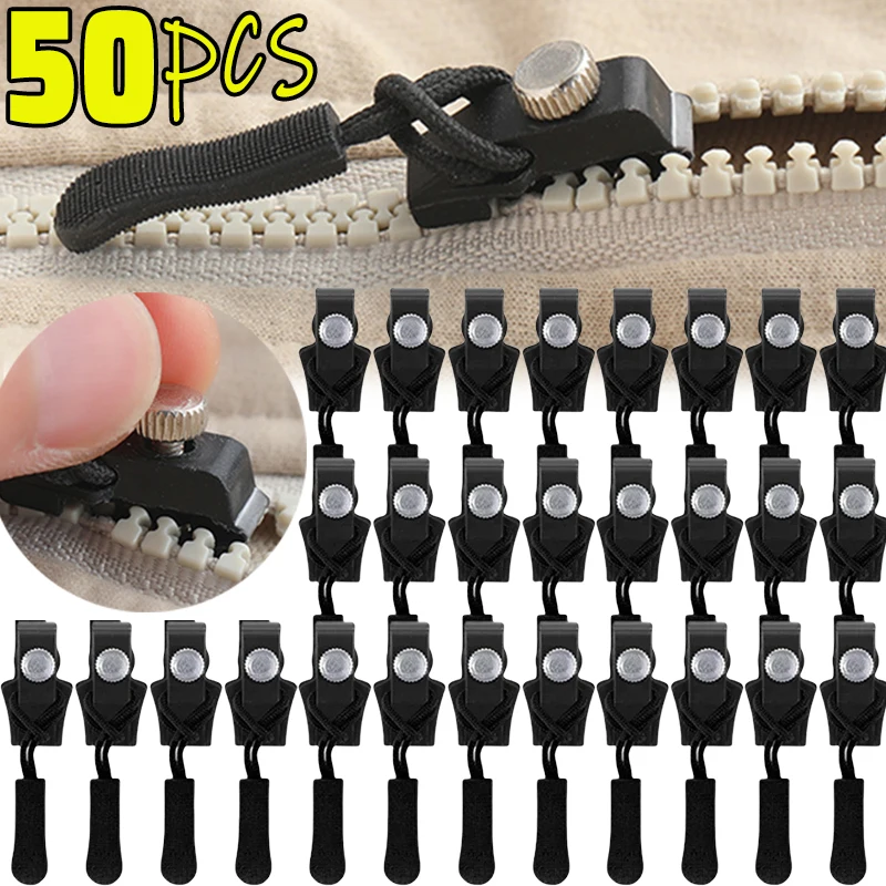 

Universal Zipper Repair Kit Quick Instant Detachable Zipper Head Replacement Zipper Slider Pull for Jacket Bags Coat Free Sewing