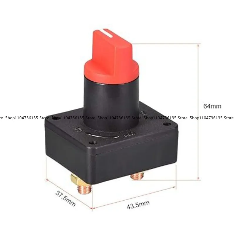 10Pcs Small Battery Power Switch, Motorcycle Small Equipment Power-off Car and Yacht Modification Switch