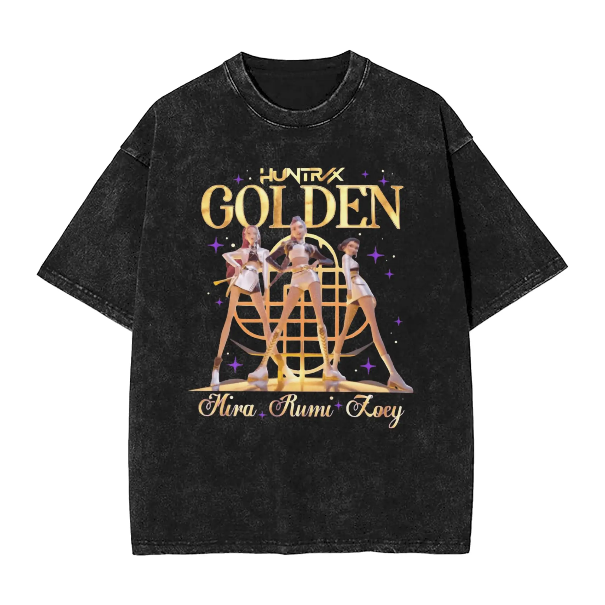 

Huntrix Girls Anime K-Pop Demon Hunters T-Shirt Harajuku T Shirts Short Sleeve Y2K Retro Tops Summer Cotton Oversized Top Tees