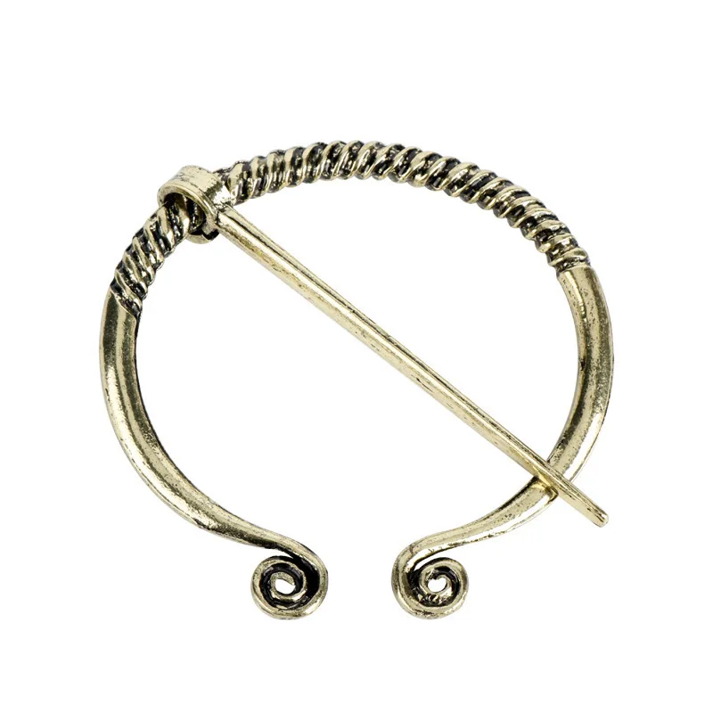 6 pçs/set viking nórdico jóias retro colar crachá broches torções atadas fibula manto masculino penannular manto pino xale casaco pino