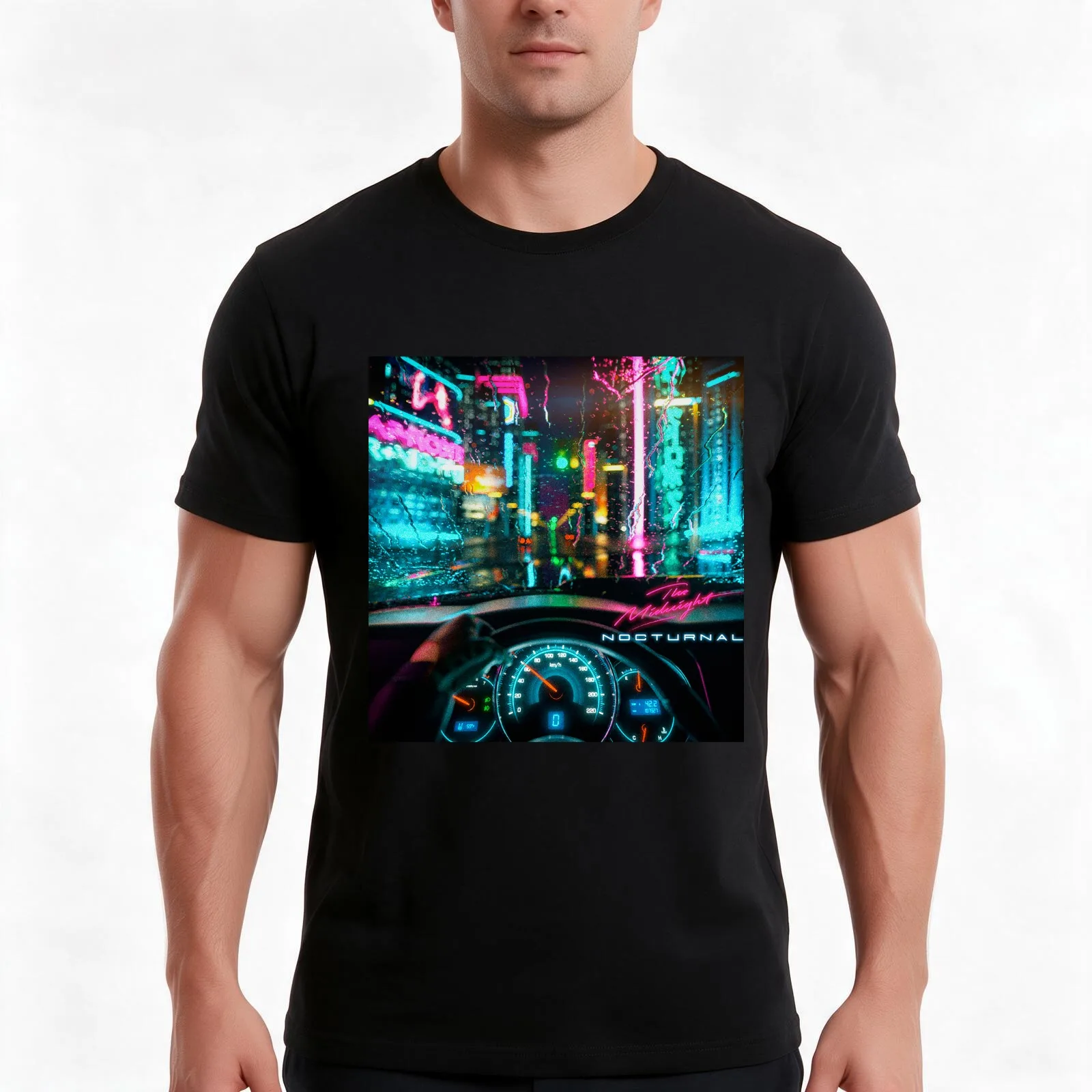 nyopir mobil nos T-Shirt, Summer Casual Cotton Tee, Oversized Streetwear Tops, Vintage Graphic Print, Loose Fit Short Sleeve