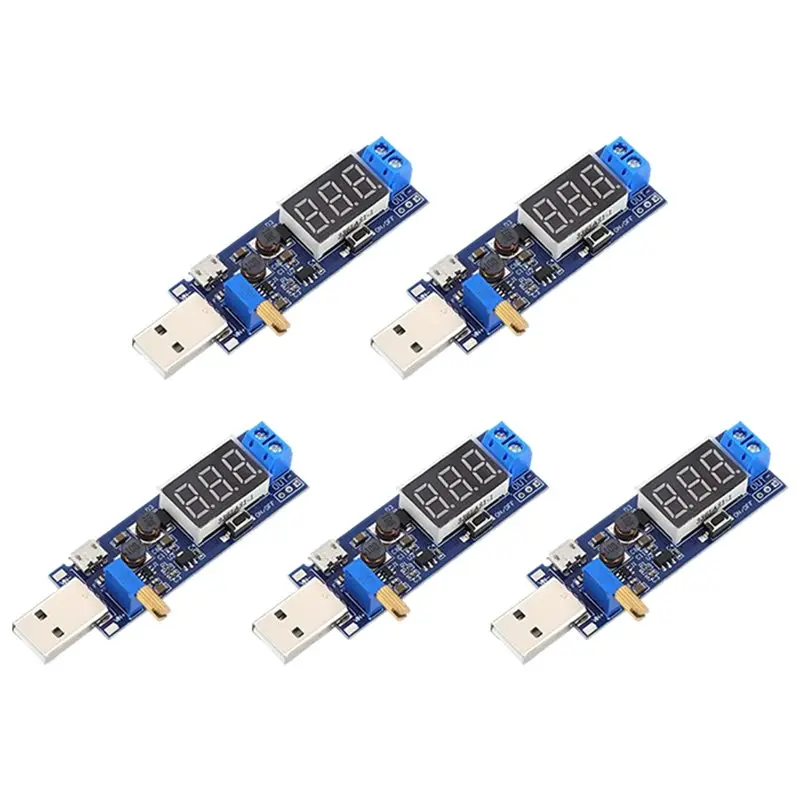 BAAJ-DC 5V To DC 1.2V-24V Adjustable Output Micro Adjustable Power Boost Buck Converter USB Step UP/Down Power Supply Module B