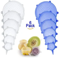 Silicone Stretch Lid Kitchen Accessories Can Be Reused Food Cover Plastic Wrap Cover Fresh-keeping Sealed Bowl Storage Home