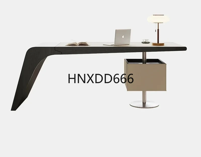 

Italian minimalist home computer desk light luxury designer desk high-end saddle leather deskpara casa