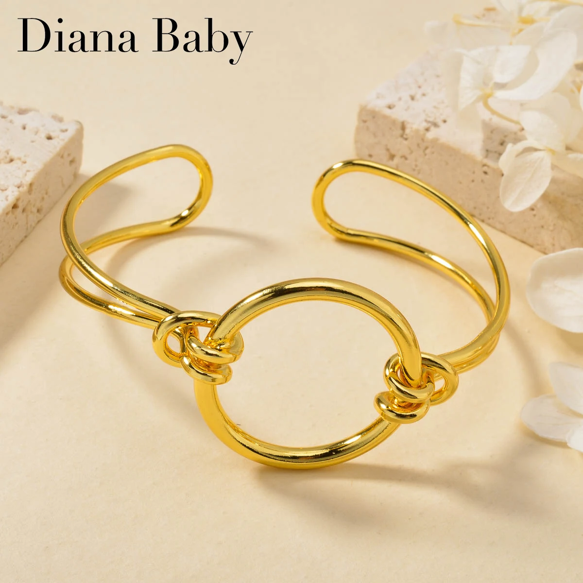 

Diana Baby Dubai Gold Color Bangle Hard Bracelets For Women Indian Italy 2024 New Hand Jewelry Hip Hop Style