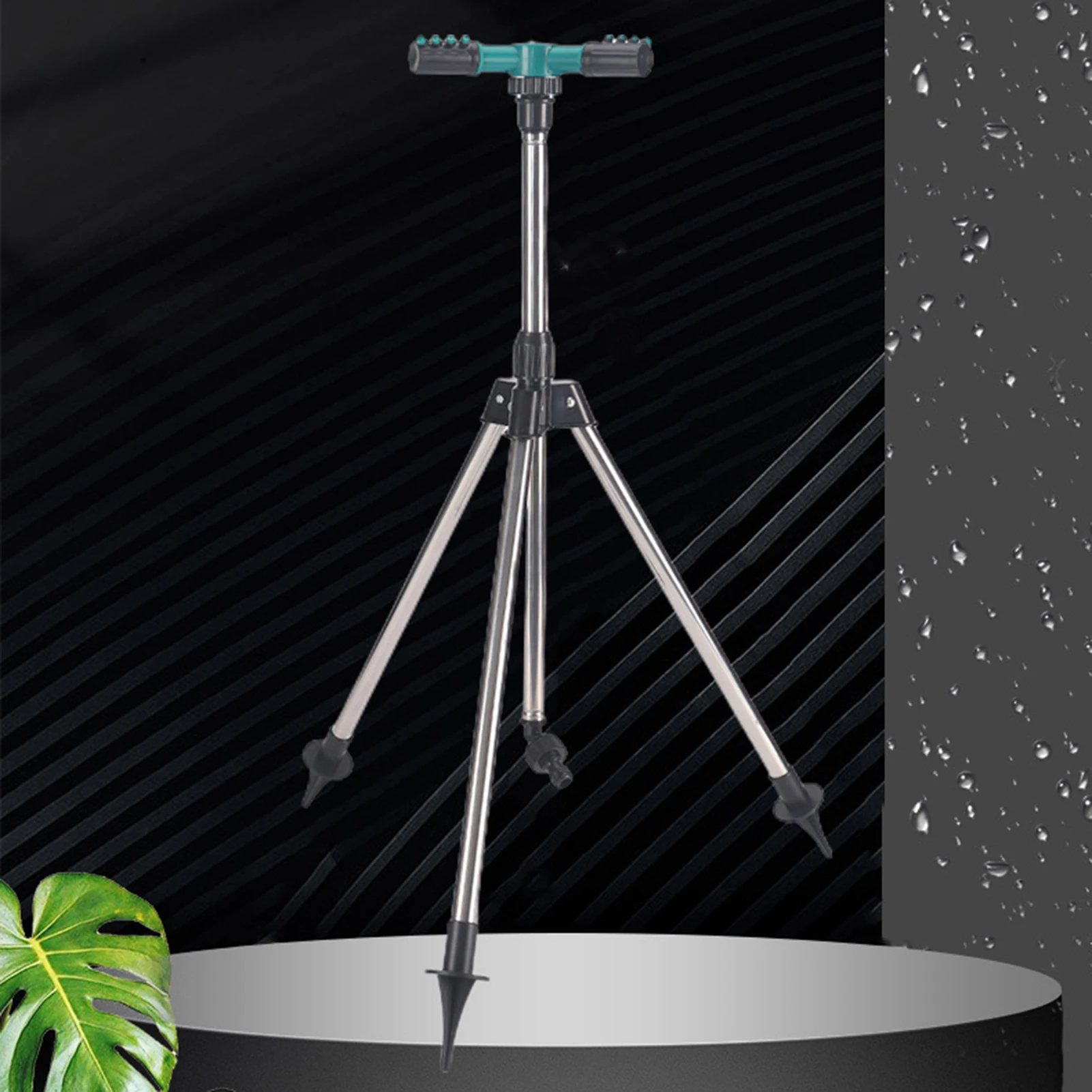 

Lawn Tripod Sprinkler Telescopic Tripod Auto Rotating Sprinkler For Efficient Lawn Garden Watering