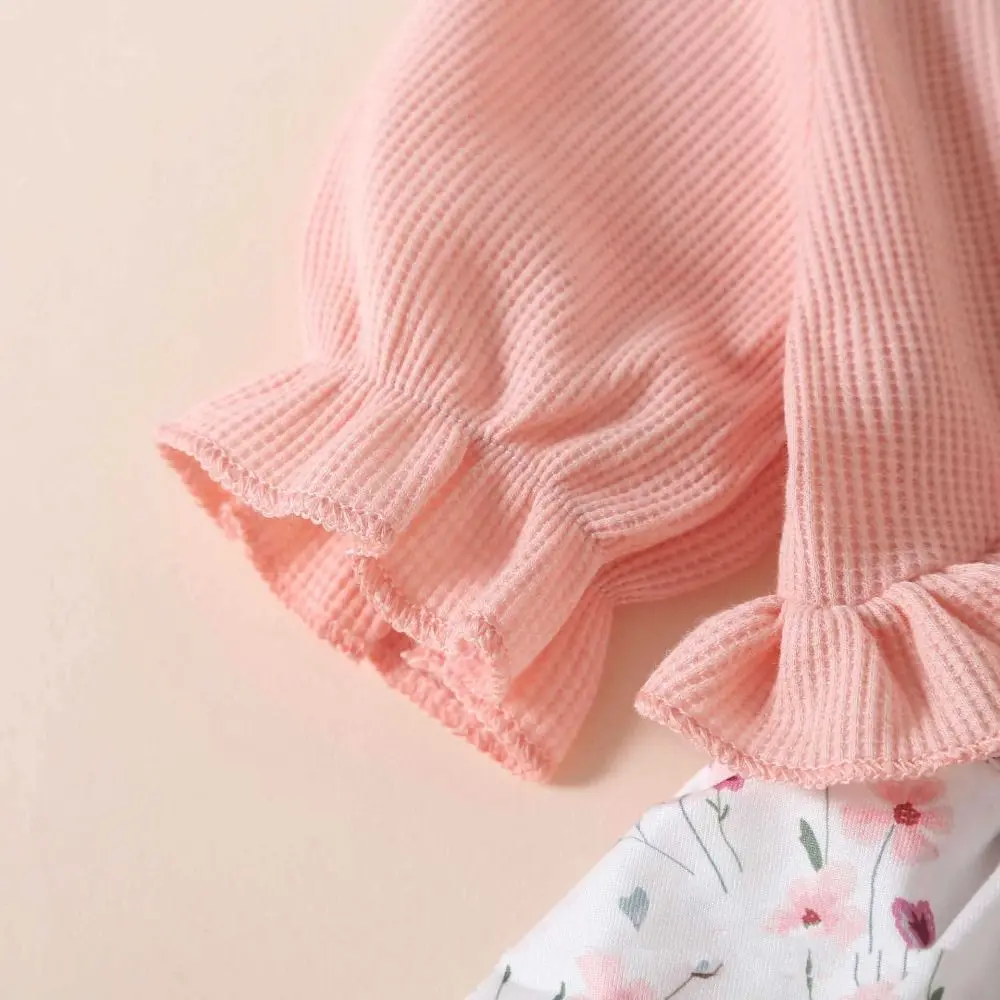 أزياء Bowknot طفل فستان الأميرة زهرة حلوة الصيف الطفل ارتداءها الرضع القطن كاذبة 2 قطعة بذلة فستان عطلة الشاطئ