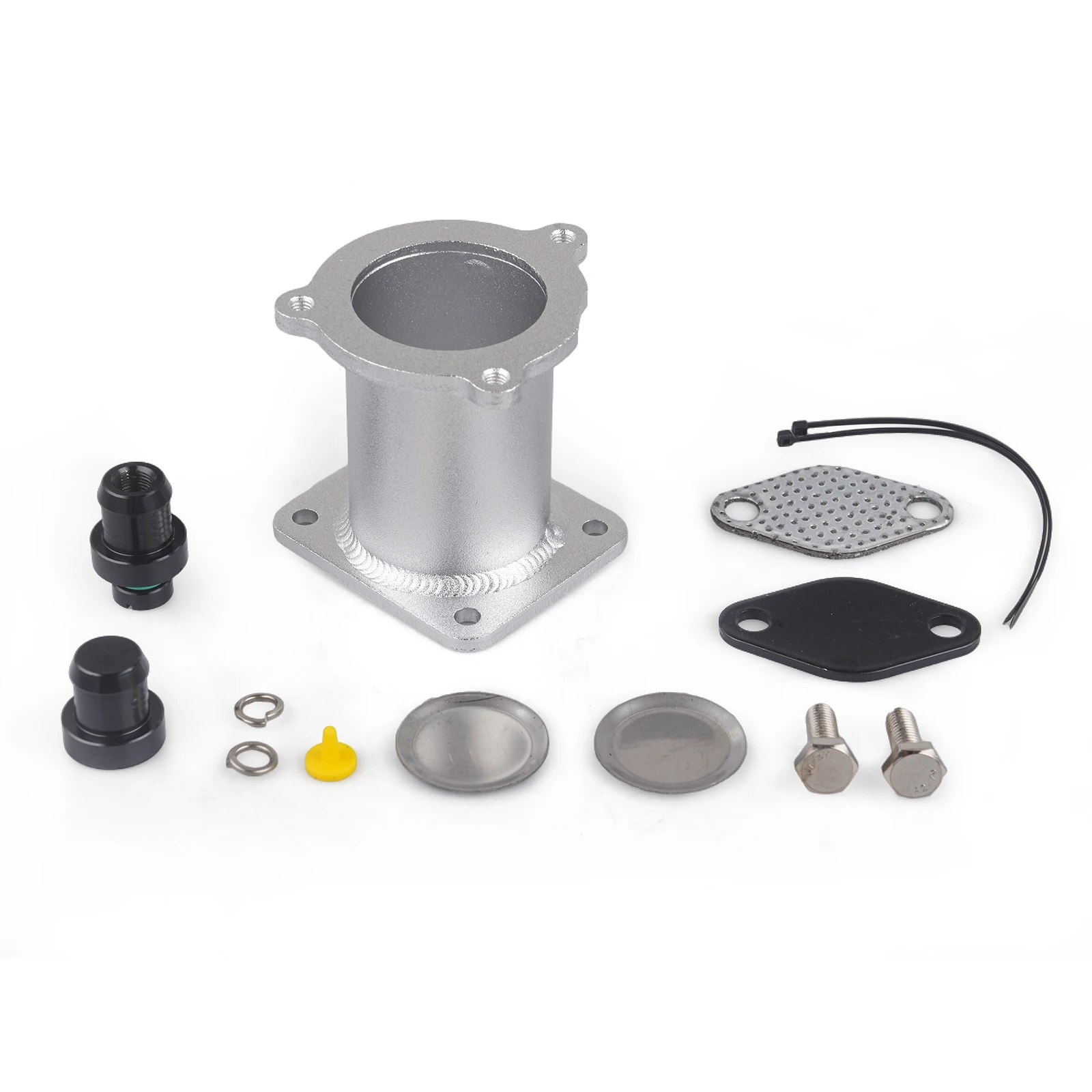 Silver Aluminum Pipe Adaptor Kit Suit FOR BMW 1 3 5 7 Series E60 E61 E87 E90 E92 E93 320 325D 330D 525D