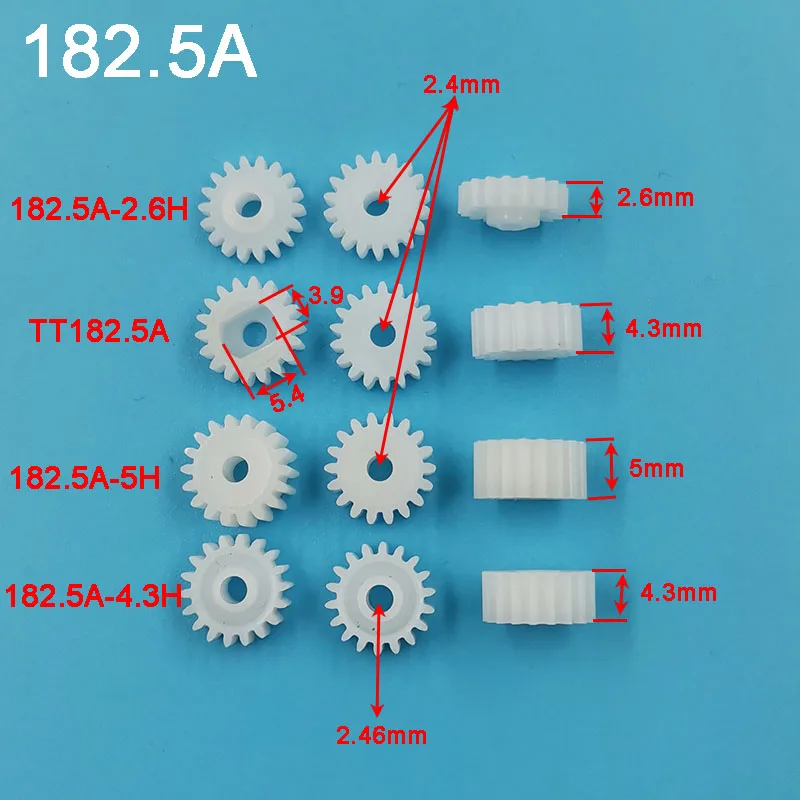 182.5A 0.5M Motor Gears 18 Teeth OD=10mm 2.5mm Hole Plastic Toy Pinion 18T