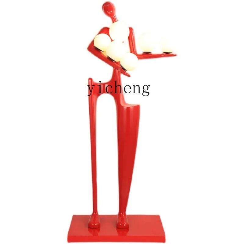 

Zc Living Room Art Decoration Sculpture Humanoid Lamp Shopping Mall Exhibition Hall Hotel Lobby Resin Decorations Floor Lamps