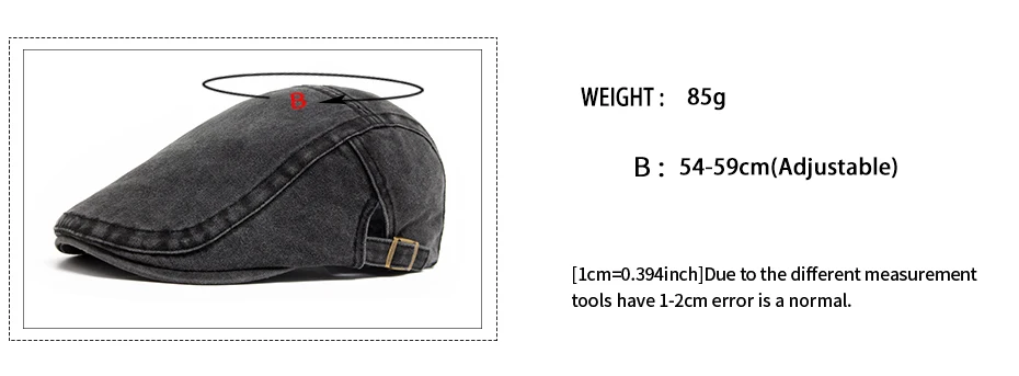Neue Vintage Baumwolle Baskenmütze Männer Frauen Mode Flache Schirmmütze Casual Herbst Berets Retro Hut Newsboy Sommer Unisex Einstellbar – Detail 3