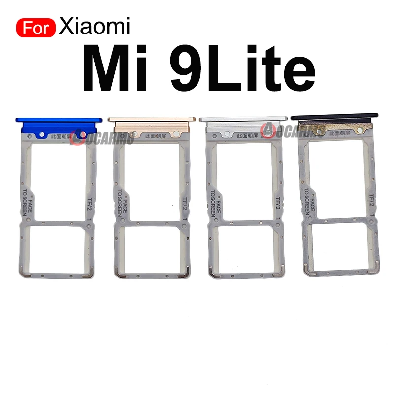 For Xiaomi 9Lite Mi9 Lite Black Gold White SIM Card Sim Tray Holder Slot Replacement Parts