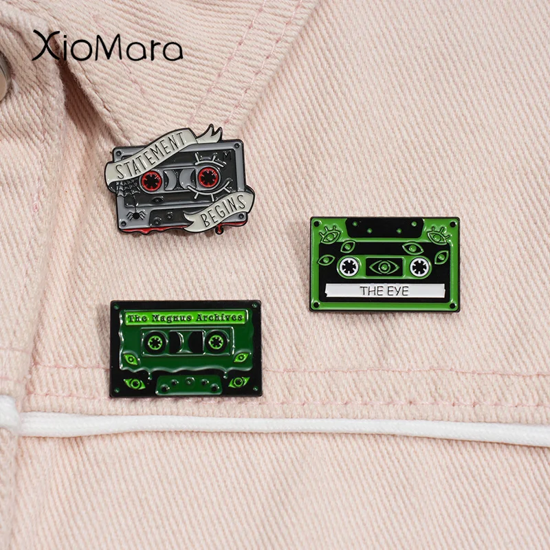 Retro Tape Recorder Enamel Pins Creative Statement Begins Brooches Lapel Badge Clothing Jewelry Decorative Gifts For Friends