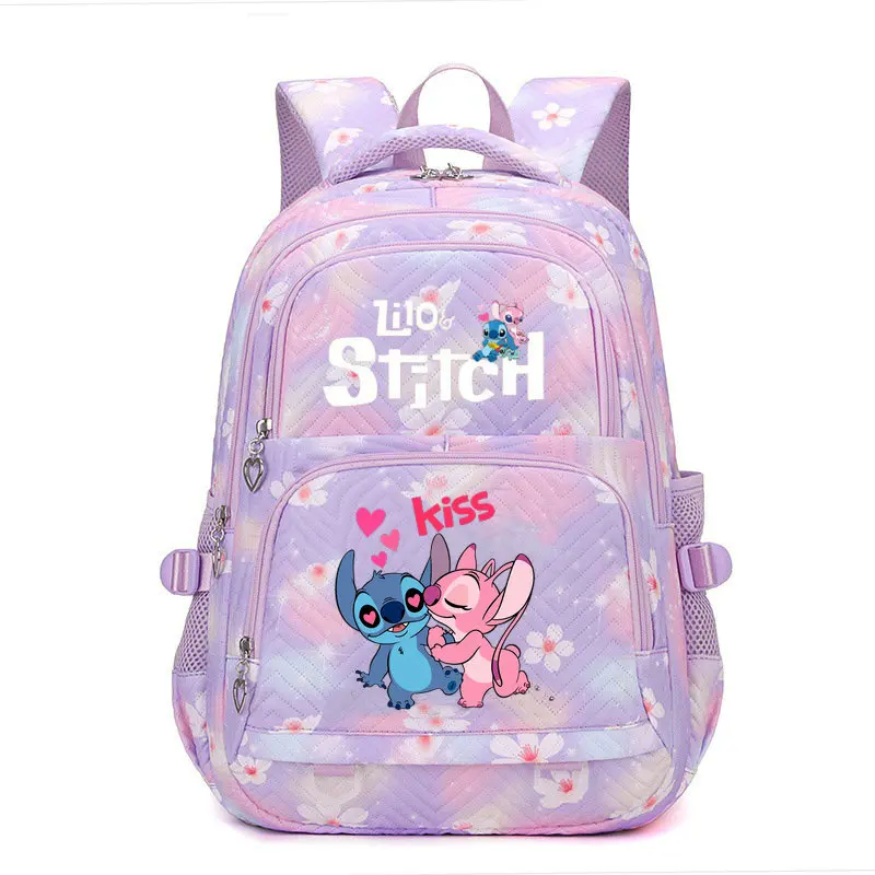 Disney lilo ponto escola mochila estudante adolescente sacos de livro para menino menina mulheres mochila viagem escolar