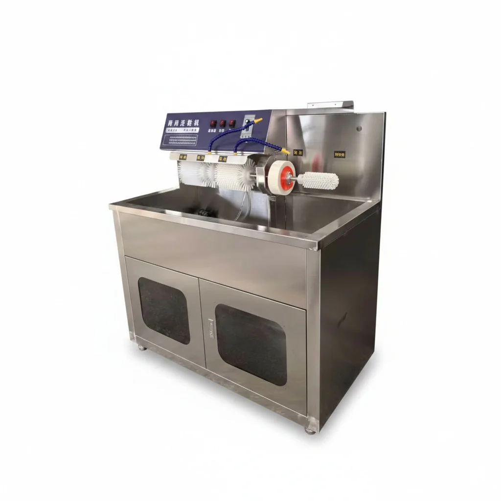Semi-automatic Shoe Washing Machine, 304 Stainless Steel Shoe Washer, Heavy Duty Industrial Cleaner for Laundry Shops