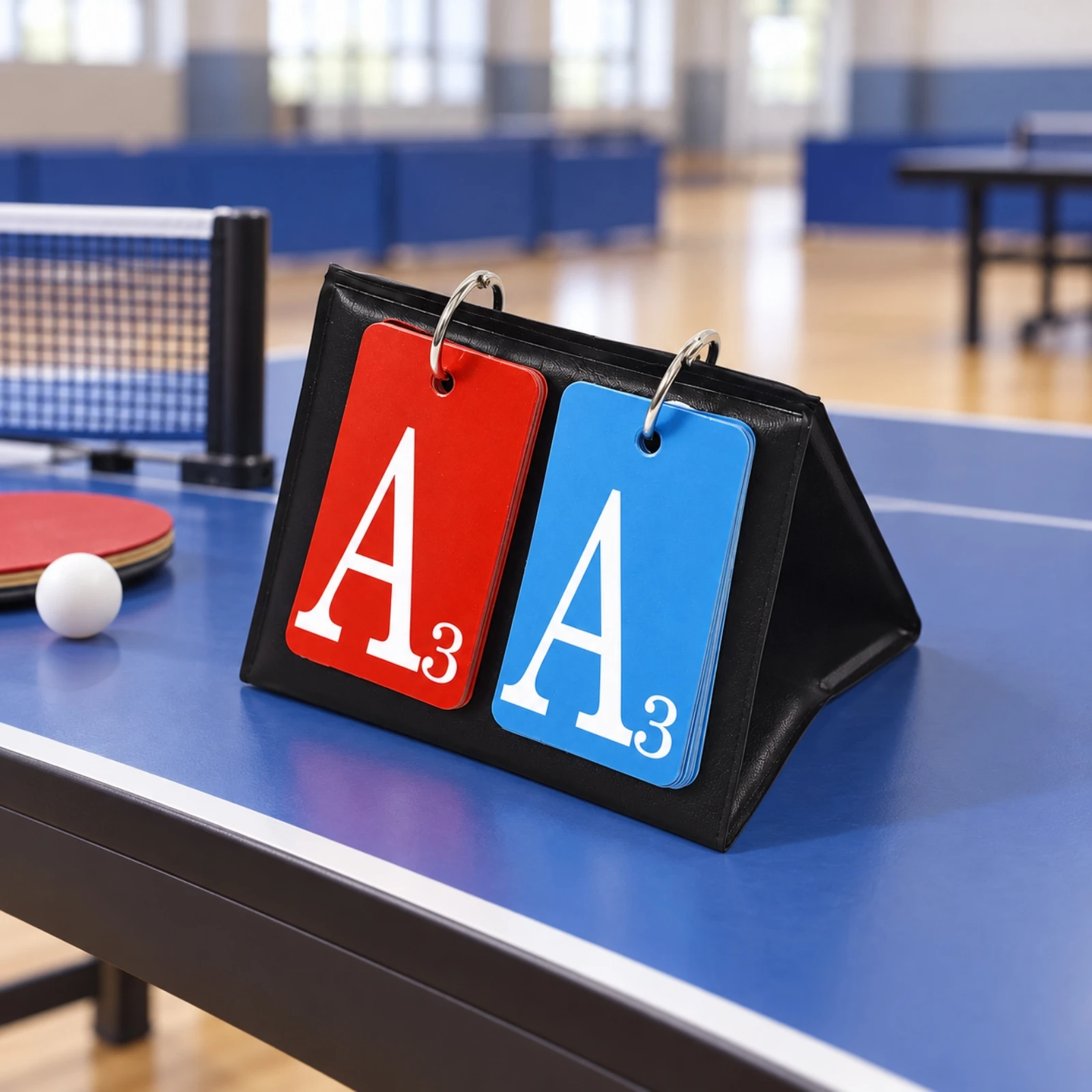 Tabletop Flip Scoreboard with Tent Stand Foldable Tabletop Flip Scoreboard with Color-Coded Panels Freestanding for Sports Clubs