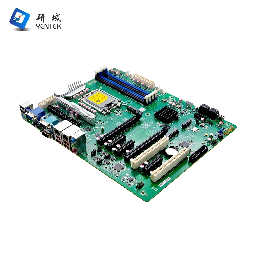 جديد LGA1700 12th 13th W680 شرائح I3 I5 I7 I9 4 DDR4 Win10 Linux 2 LAN 6 COM 12 USB HD VGA اللوحة الأم الصناعية ATX