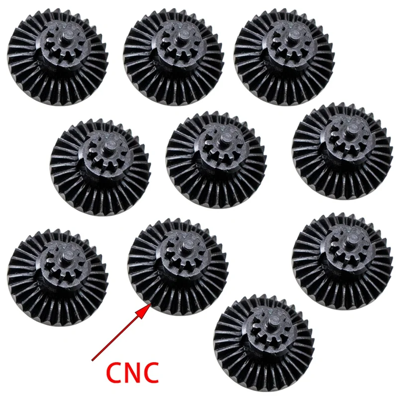 مجموعة تروس مخروطية فولاذية من BEDW-CNC مكونة من 10 قطع، قطع غيار تروس معدنية صلبة للحقن