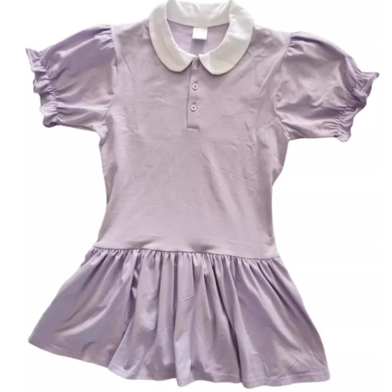 Light Purple Bodysuit With Skirt Adult Baby Onesie DDLG Clothes With Snaps Soft Comfortable Home Playsuits Onesie Dress