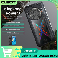 Cubot KingKong Power 3 Rugged Android 14 Smartphone 123dB Speaker Helio G99 6.72-inch 120Hz Screen 12GB+256GB 10200mAh Battery