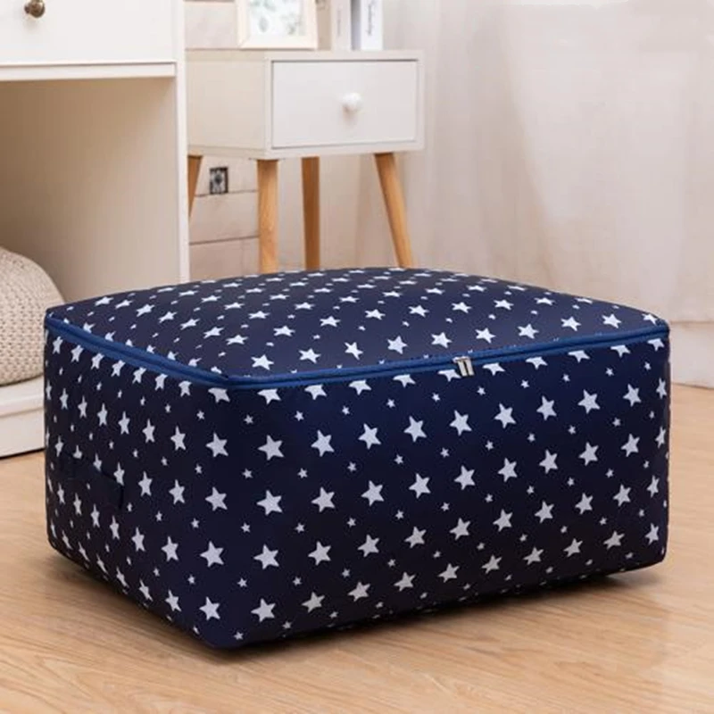 Oxford Cloth Quilt Clothing Storage Bag Home Large-capacity Finishing Bag Strong Moving Packing Bag Travel Organizer 1 Piece