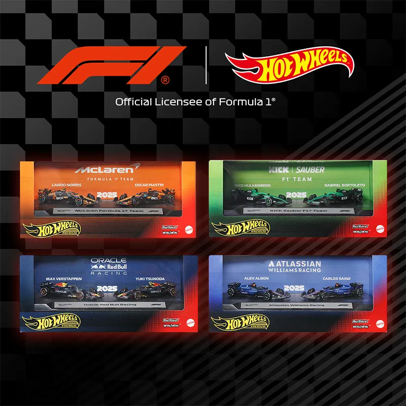 Hot Wheels Premium F1 Racing Car Model 2025 JMM89-B Double Car Set Diecast Alloy Kick Sauber F1 Team Collectible Surprise Gift